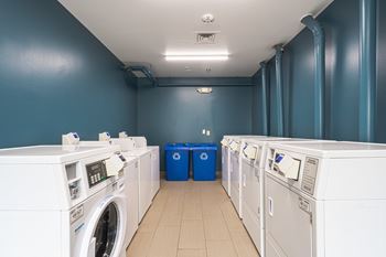 Laundry room with washers and dryers